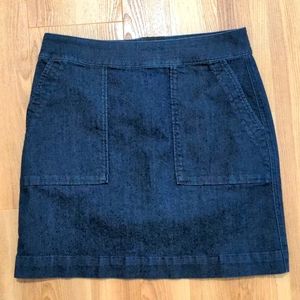 Loft denim zip skirt with front pockets